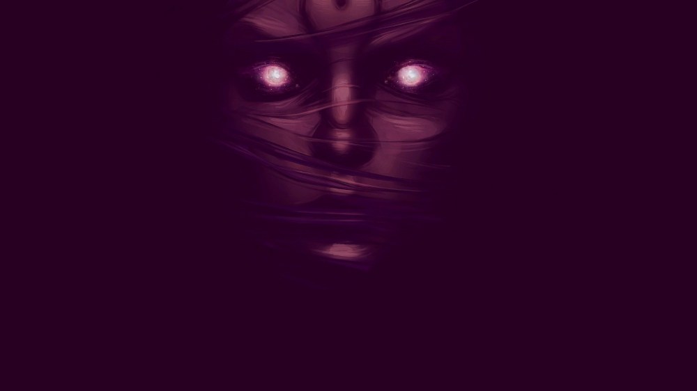 343730-hair_in_face-face-artwork-glowing_eyes-minimalism-purple-digital_art