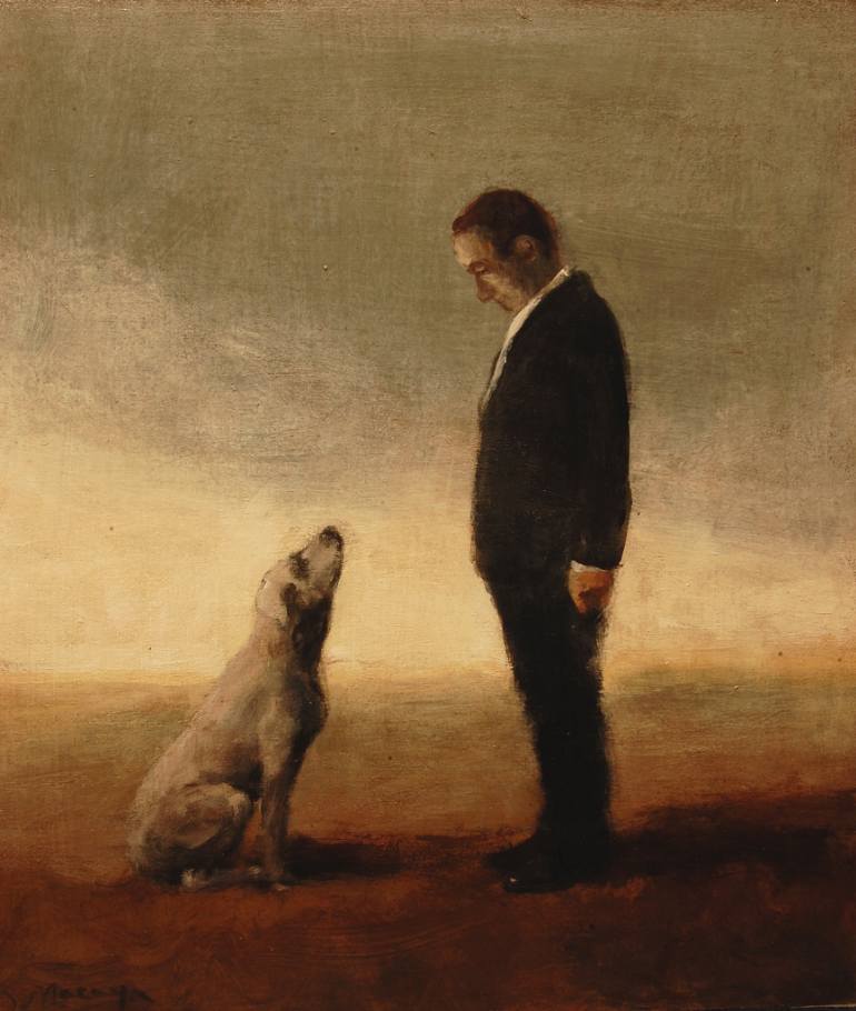 man and dog