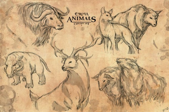 enrosia_animals__concept_art_1_by_mytherea-d3ap7v8