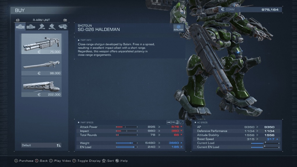 Armored Core VI - SPAS shotgun 