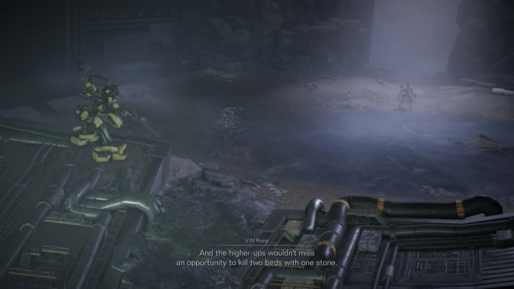 Armored Core VI - V.IV Rusty conversation - the higher-ups wouldn't miss an opportunity to kill two birds with one stone.